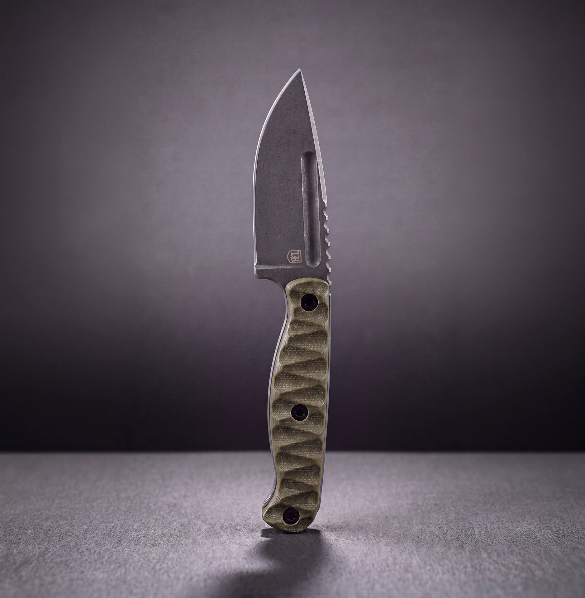 OD green G10 handle finish