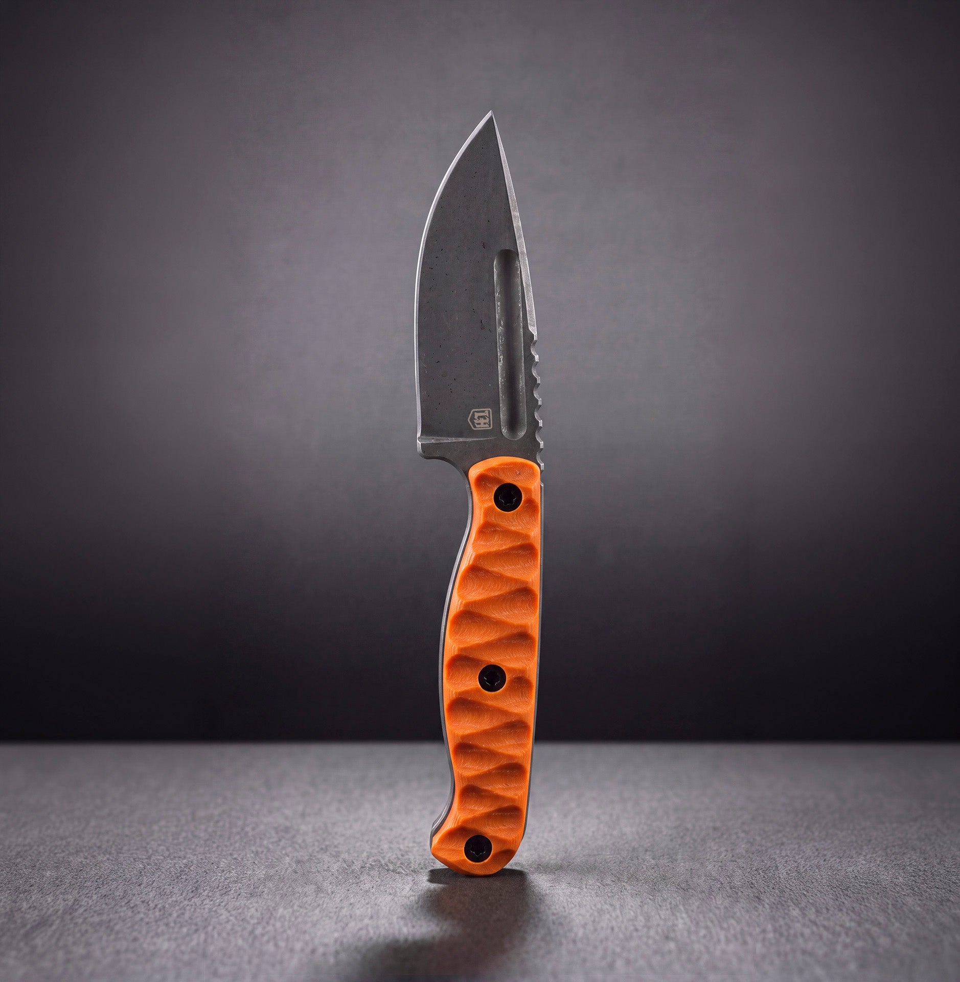 Orange G10 handle finish
