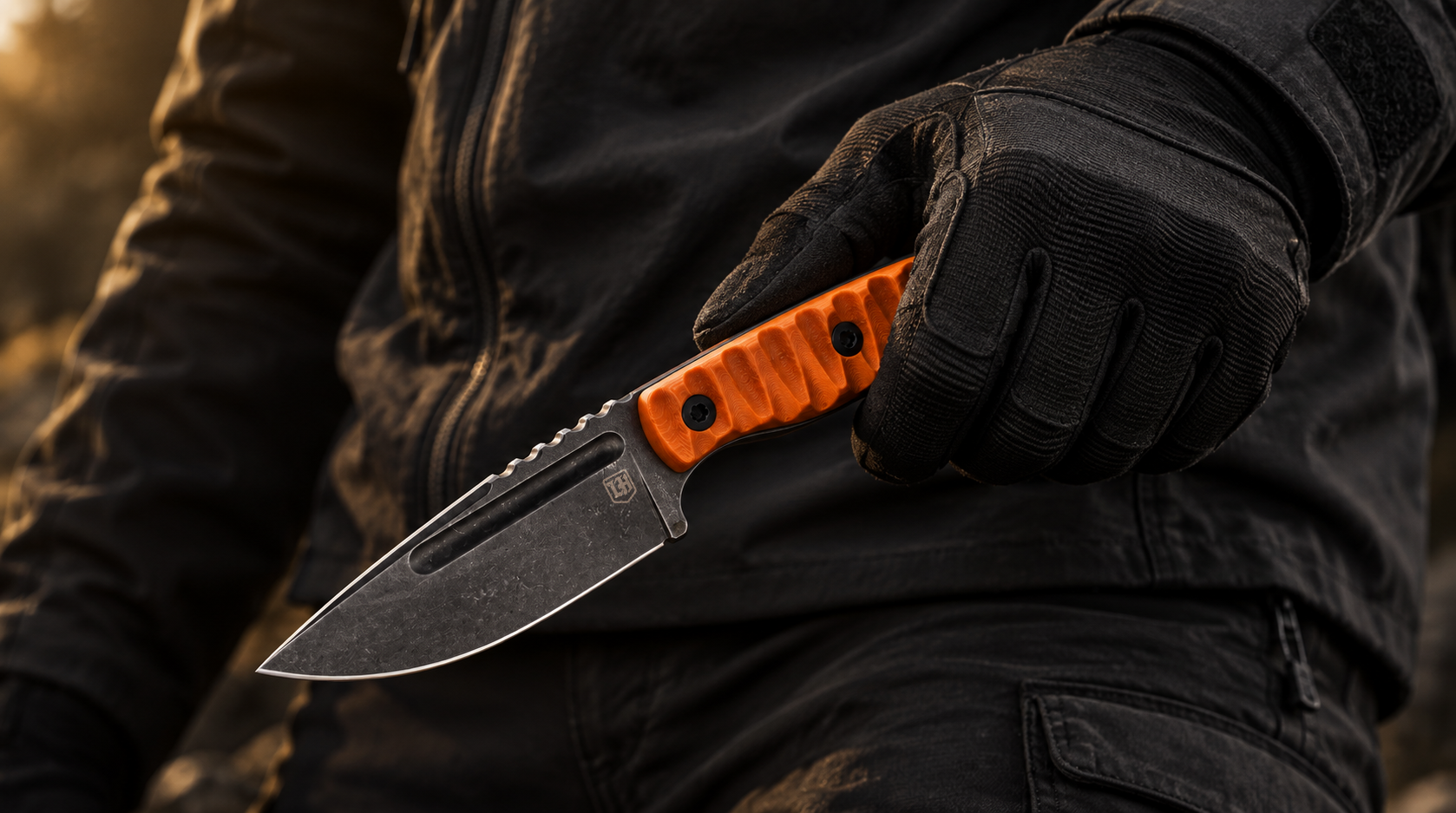 Blue Ridge Scout held securely in a gloved hand